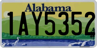 AL license plate 1AY5352