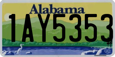 AL license plate 1AY5353