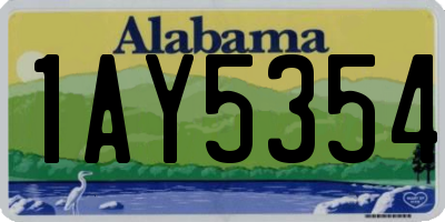 AL license plate 1AY5354