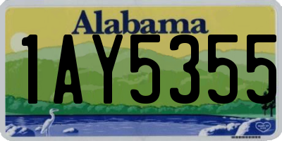 AL license plate 1AY5355