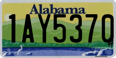 AL license plate 1AY5370