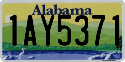 AL license plate 1AY5371