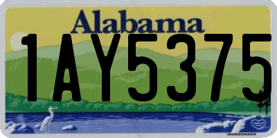 AL license plate 1AY5375