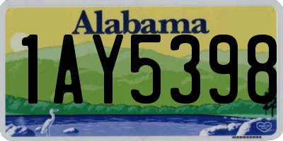 AL license plate 1AY5398