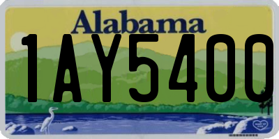 AL license plate 1AY5400