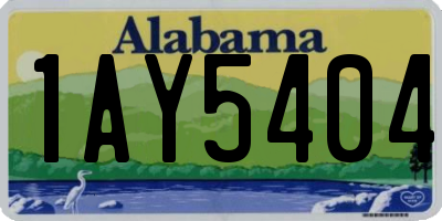 AL license plate 1AY5404