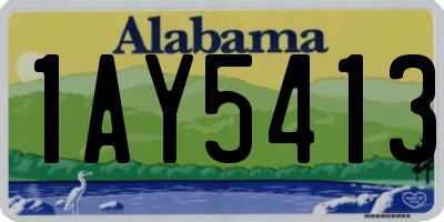 AL license plate 1AY5413