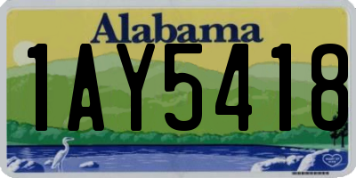 AL license plate 1AY5418