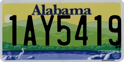 AL license plate 1AY5419
