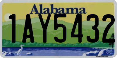 AL license plate 1AY5432