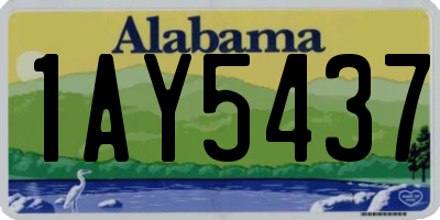 AL license plate 1AY5437