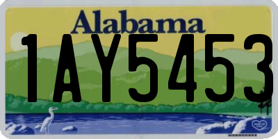 AL license plate 1AY5453