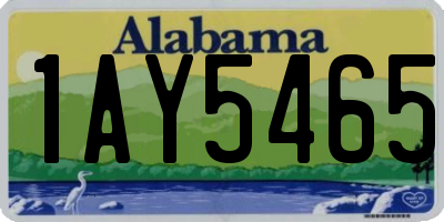 AL license plate 1AY5465