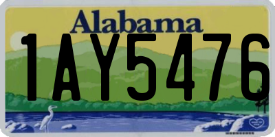 AL license plate 1AY5476