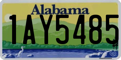 AL license plate 1AY5485