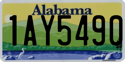 AL license plate 1AY5490