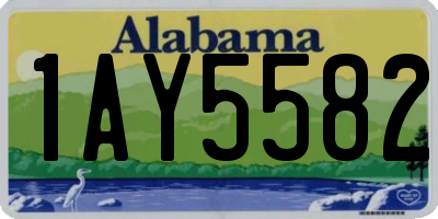 AL license plate 1AY5582