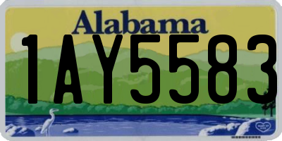 AL license plate 1AY5583