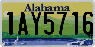 AL license plate 1AY5716