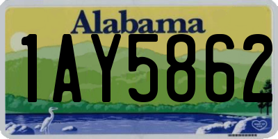 AL license plate 1AY5862