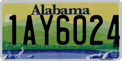 AL license plate 1AY6024