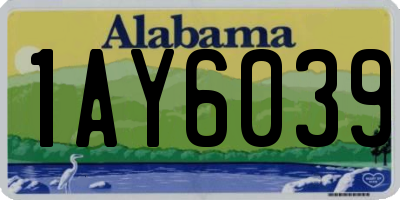 AL license plate 1AY6039