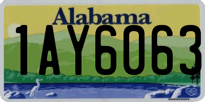 AL license plate 1AY6063