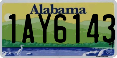 AL license plate 1AY6143