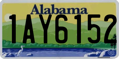AL license plate 1AY6152