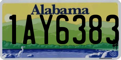 AL license plate 1AY6383