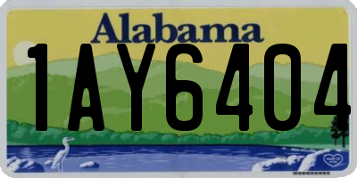 AL license plate 1AY6404