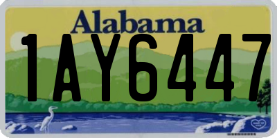 AL license plate 1AY6447