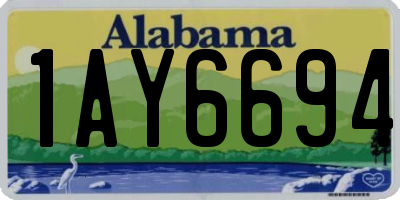 AL license plate 1AY6694