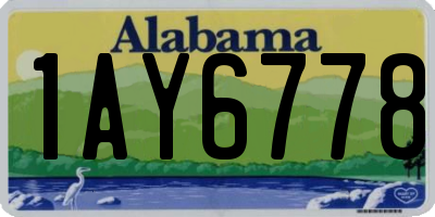 AL license plate 1AY6778