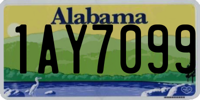 AL license plate 1AY7099