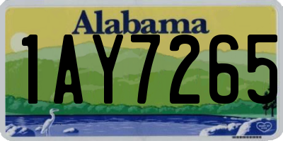 AL license plate 1AY7265