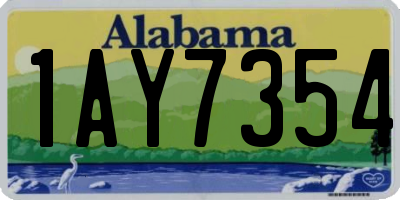 AL license plate 1AY7354