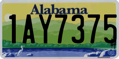 AL license plate 1AY7375