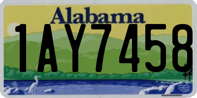 AL license plate 1AY7458