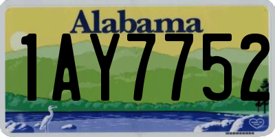 AL license plate 1AY7752