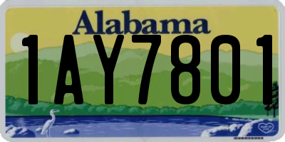 AL license plate 1AY7801