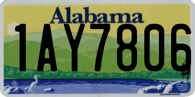 AL license plate 1AY7806
