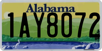 AL license plate 1AY8072
