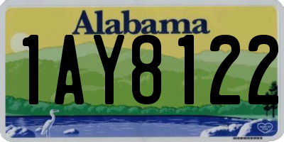 AL license plate 1AY8122
