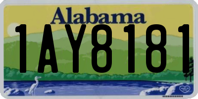 AL license plate 1AY8181