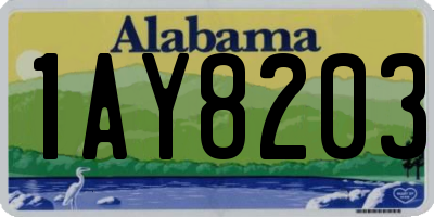 AL license plate 1AY8203
