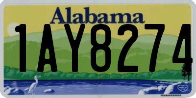 AL license plate 1AY8274