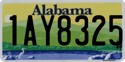 AL license plate 1AY8325