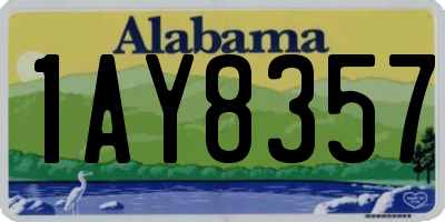 AL license plate 1AY8357