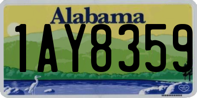 AL license plate 1AY8359